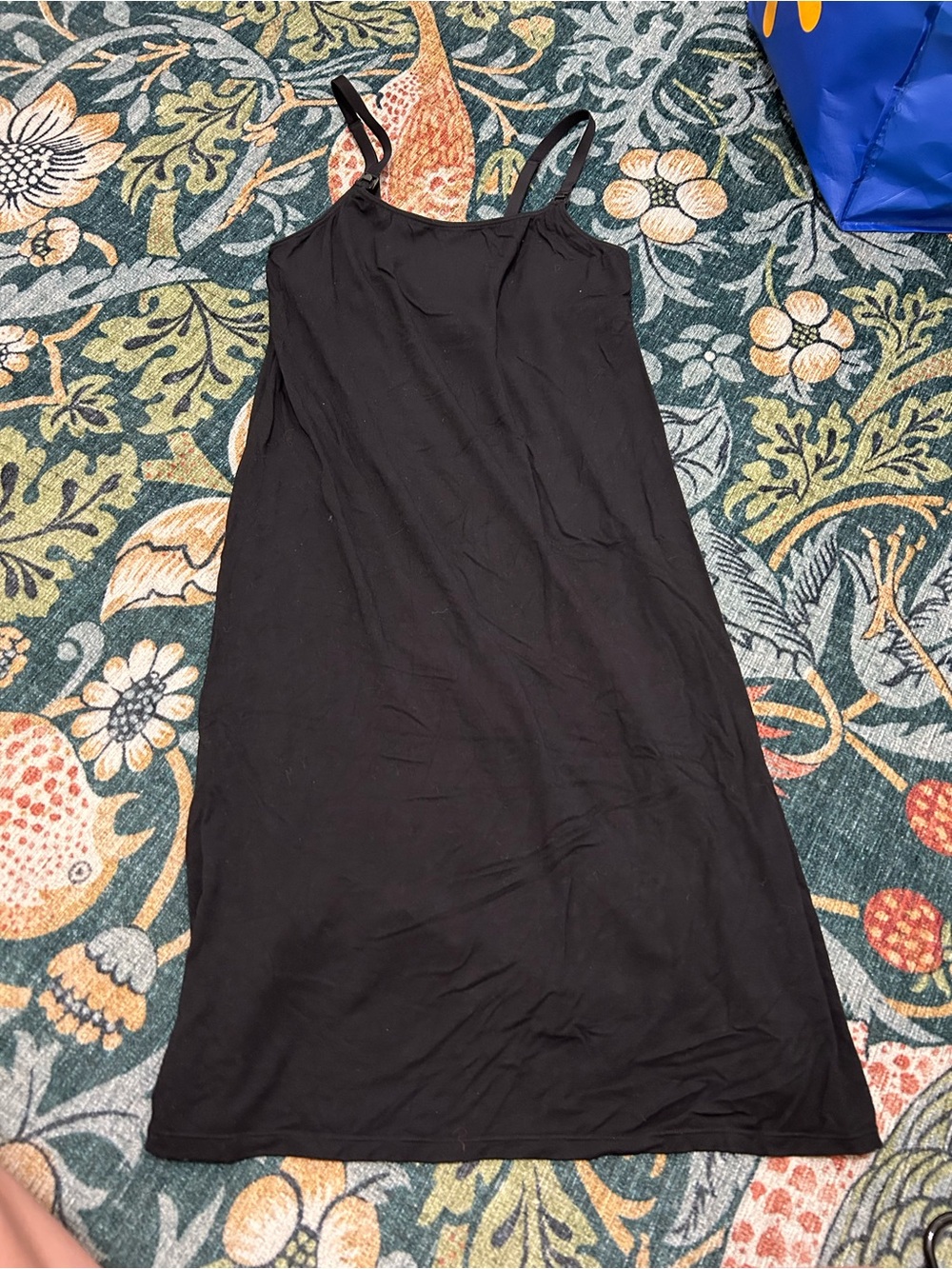 Storq breast feeding Classic Black Slip Dress with Spaghetti Straps